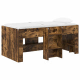 Kids'High Bed Frame 2 pcs Smoked Oak 163 x 101.1 x 68.5 cm 3422575