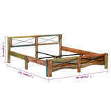 Bed Frame without Mattress Solid Reclaimed Wood 180x200 cm Super King 247668