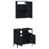 Bathroom Furniture Set Black 3214775