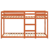 Bunk Bed without Mattress Wax Brown 90x190 cm Single Solid Wood Pine 3214875