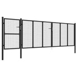 ZNTS Garden Gate Steel 500x125 cm Anthracite 144336