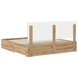 Bed Frame with Drawer Artisan Oak 180 x 200 cm Engineered Wood 3412757