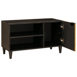 TV Cabinet Black and Gold 80 x 33 x 46 cm Engineered wood 4017843