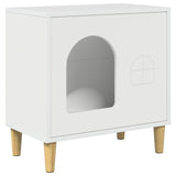 Cat House Gloss White 51 x 30 x 52 cm Engineered Wood 8000666