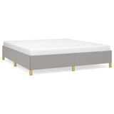 Bed Frame without Mattress Light Grey 180x200cm Super King Fabric 349869