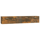 Wall Cabinets 2 pcs Smoked Oak 100x36,5x35 cm Engineered Wood 3115665
