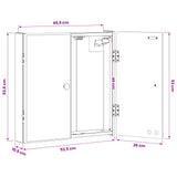 Dartboard Cabinet BREDA High Gloss White 52.5 x 10.5 x 53.5 cm 897549
