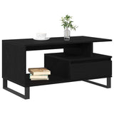 Coffee Table Black Oak 90 x 49 x 45 cm Engineered Wood 862969