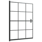 ZNTS Shower Enclosure ESG 100x140 cm Black 150747