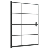 ZNTS Shower Enclosure ESG 100x140 cm Black 150747