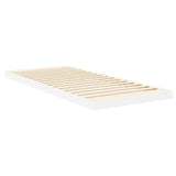 Floor Bed Frame White 90 x 190 cm Engineered Wood 893524