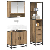 Bathroom Furniture Set 3 pcs Artisan Oak Engineered Wood 3402519