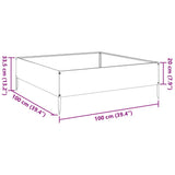 Garden Raised Bed Olive green 100x100x33.5 cm Steel 851027
