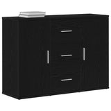 Sideboard Black Oak 91x29.5x65 cm Engineered Wood 862477