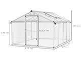 8 x 6ft Aluminium Frame Greenhouse T3398P315932