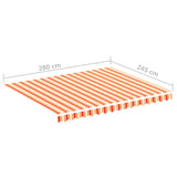 Awning Replacement Fabric Yellow and Orange 3x2.5 m Polyester 312015