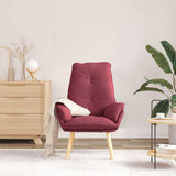 Armchair Wine Red 69 x 74 x 93 cm Fabric 42001853
