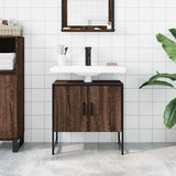 Bathroom Sink Cabinet Brown Oak 60x33x60 cm Engineered Wood 842460
