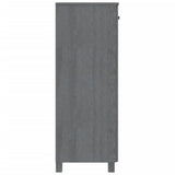 Shoe Cabinet HAMAR Dark Grey 85x40x108 cm Solid Wood Pine 340518