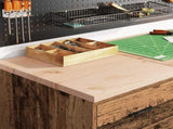 Garage Storage Cabinet Old Wood 40x51x85 cm Solid Wood Pine 860596