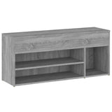 Shoe Bench Grey Sonoma 105x30x45 cm Engineered Wood 816057