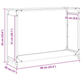 Firewood Rack White 90x28x65 cm Cold-rolled steel 864204