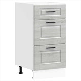 Kitchen Base Cabinet "Porto" Grey Sonoma Engineered Wood 854226