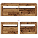 Bedside Cabinets 2 pcs with LEDs Old Wood 60x35x40 cm 3329161