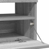 TV Cabinet with LED Lights Grey Sonoma 100x35x40 cm 815721