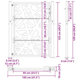 Garden Gate 100x125 cm Weathering Steel Light Design 4100955