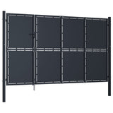 Garden Gate Steel 350x200 cm Anthracite 144540