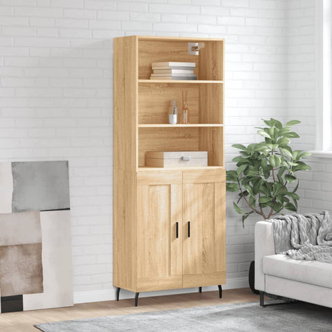 Highboard Sonoma Oak 69.5x34x180 cm Engineered Wood 3189976