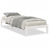 Extra Long Bed Frame without Mattress White 80x220 cm Solid Wood Pine 852415