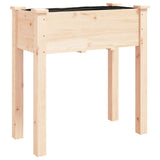 Planter with Liner 71x37x76 cm Solid Wood Fir 364230
