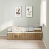 Storage Bed Frame Artisan oak 90 x 190 cm Engineered wood 3335212
