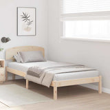 Bed Frame with Headboard Natural 80 x 200 cm Solid Pine Wood 872083