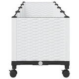 Garden Planter with Wheels White 160 x 40 x 48 cm PP 3423137