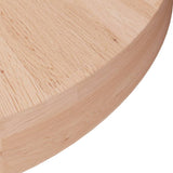 Round Table Top 50x4 cm Untreated Solid Wood Oak 342909