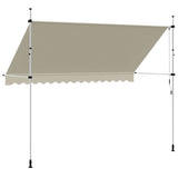 Retractable Awning Cream Polyester with PU coating and steel frame 143697