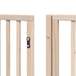 Dog Gate with Door Foldable 15 Panels 750 cm Poplar Wood 3155643