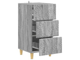 Drawer Cabinet Grey Sonoma 33 x 34.5 x 90 cm Engineered Wood 895081