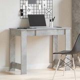 Desk Concrete Grey 100x45x75 cm Engineered Wood 860430