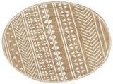 Handmade Rug Jute with White Print 150 cm 133694