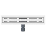 Shower Drain with Line Design Silver 60 cm Stainless Steel 304 42015956