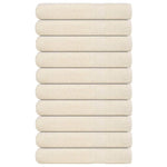 Towels 10 pcs Cream 100x200 cm 360 gsm 100% Cotton 137012