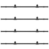 Sliding Door Hardware Kit 400 cm Steel Black 3295750