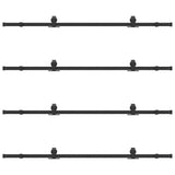 Sliding Door Hardware Kit 400 cm Steel Black 3295750