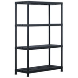 Storage Shelf Racks 2 pcs Black 220 kg 90x40x138 cm Plastic 276262