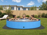 Pool Ground Mat 36 pcs 350 cm Round EVA Foam Black 42042639