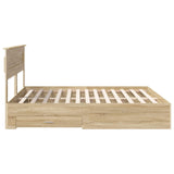 Bed Frame with Drawer Sonoma Oak 180 x 200 cm Engineered Wood 3409960